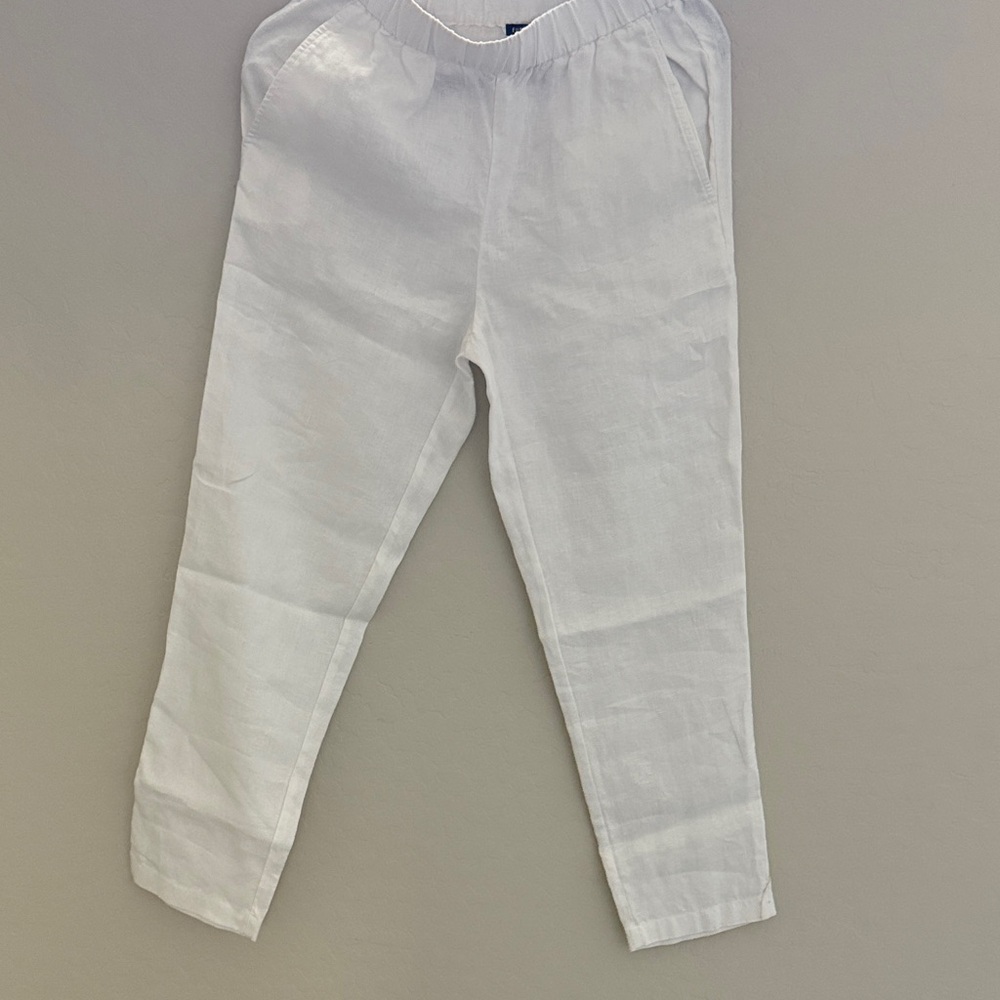 Eileen Fisher Kids Cream Linen Pants